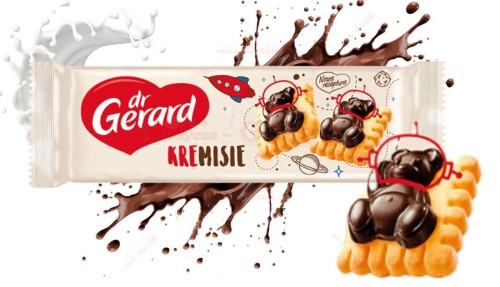 Kremisie - herbatniki z kakaowym misiem 175g Dr Gerard