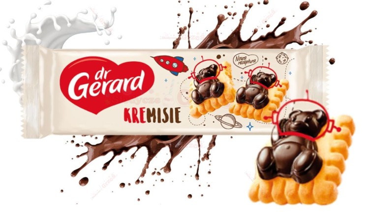 Kremisie - herbatniki z kakaowym misiem 175g Dr Gerard