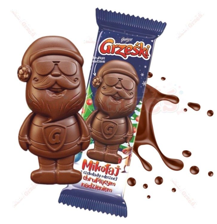 Grześki mikołaj z czekolady z chrupiącym nadzieniem 29g Goplana