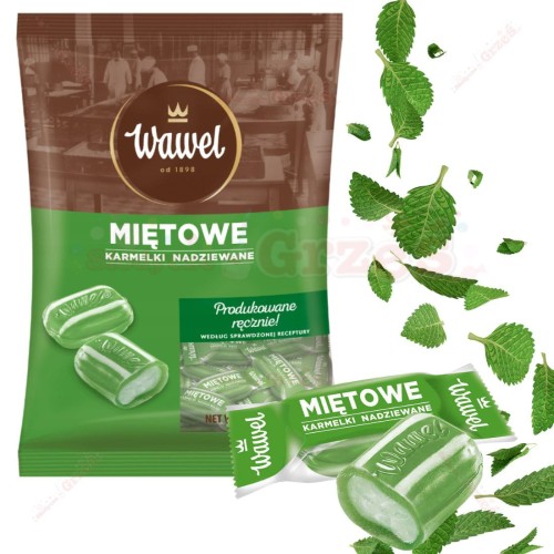 Miętowe z Wawelu - karmelki nadziewane miętowe 1kg Wawel