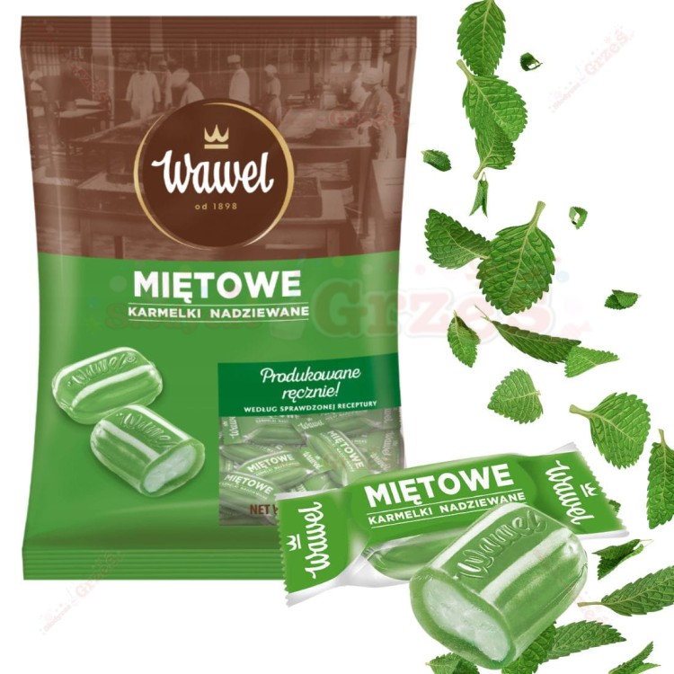 Miętowe z Wawelu - karmelki nadziewane miętowe 1kg Wawel