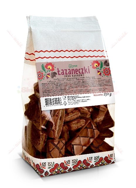 Łazaneczki kakao - ciastka z ciasta francuskiego 250g Grona