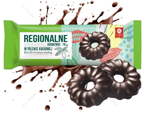 Herbatniki regionalne w polewie kakaowej 79g Cukry Nyskie