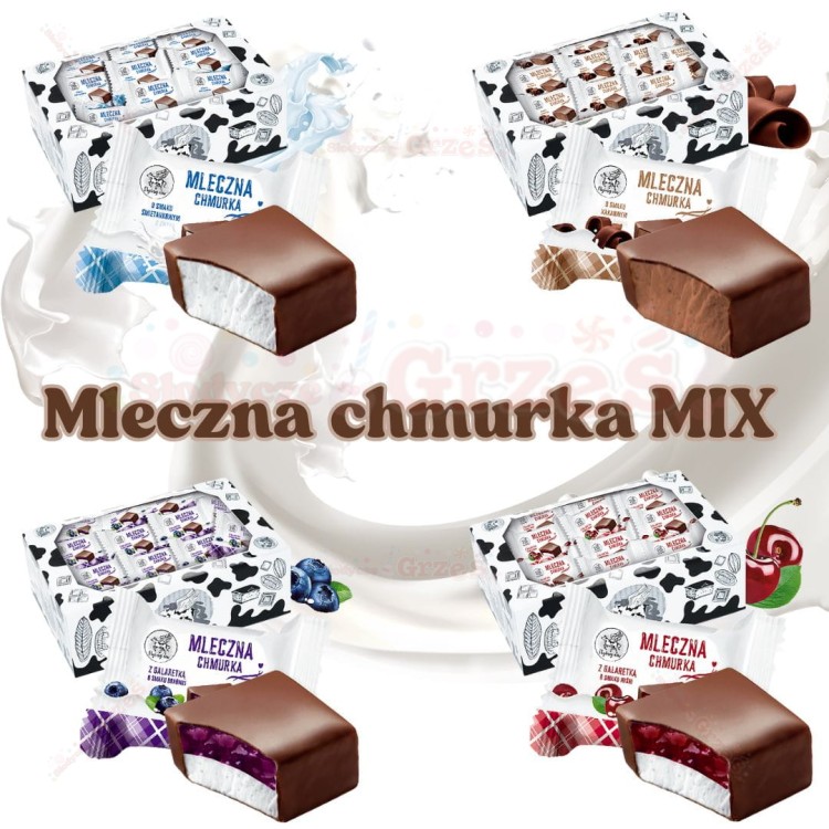 Mleczna chmurka MIX 4*1kg Pianki w polewie ABK