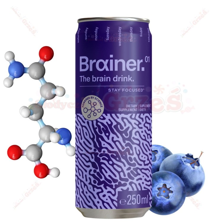 Brainer - napój funkcjonalny z witaminami - na koncentrację 24*250ml