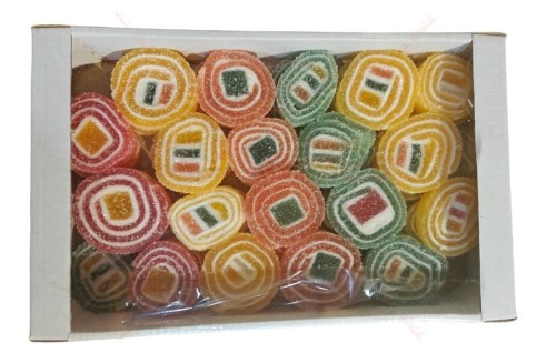 Galaretka rolada owocowa z pianką, w cukrze 800g Leganzo