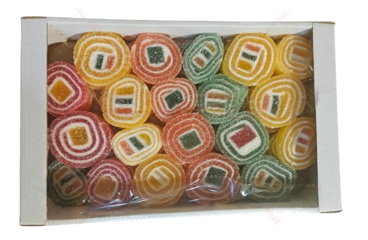 Galaretka rolada owocowa z pianką, w cukrze 800g Leganzo