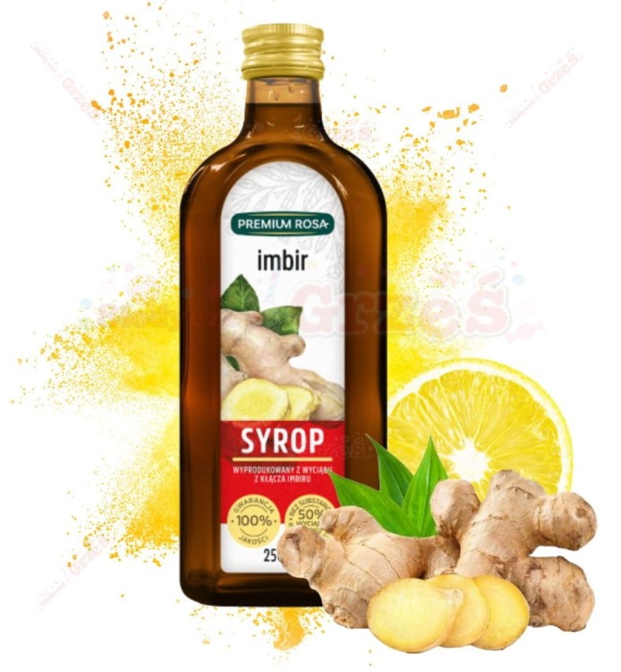 Syrop z imbiru z cytryną NFC 250ml Premium Rosa