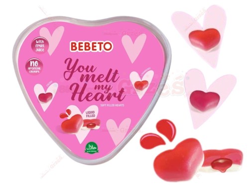 Żelki serca nadziewane - You Melt My Heart 400g Bebeto
