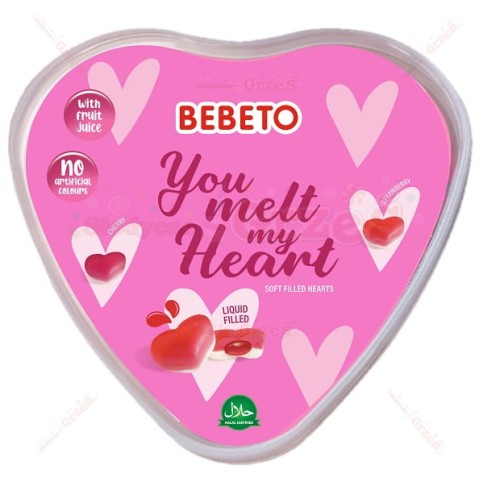 Żelki serca nadziewane - You Melt My Heart 400g Bebeto