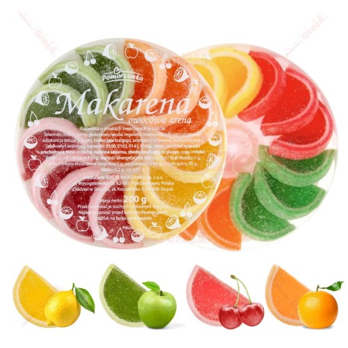 Galaretka Makarena - galaretki cytrynki w cukrze 200g Pomorzanka
