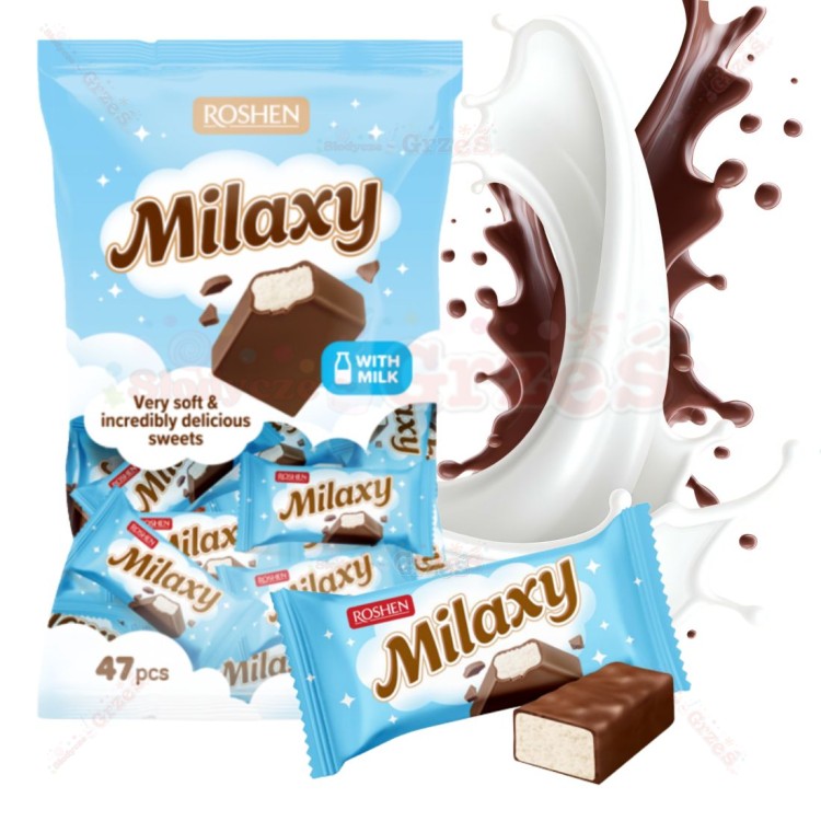 Milaxy - Mleczna chmurka - pianki w polewie 1kg Roshen