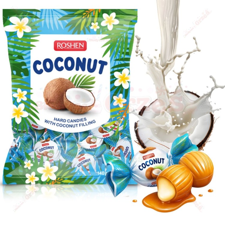 Coconut - karmelki mleczne z nadzieniem kokosowym 1kg Roshen