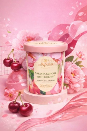 Sakura Sencha - zielona herbata wiśnia, róża, piwonia 50g Sir Roger