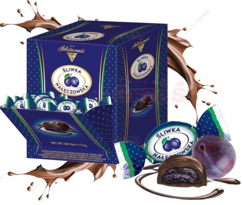 Śliwka nałęczowska w czekoladzie 3kg Solidarność | bezglutenowa