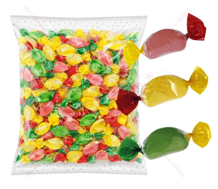 Cukierki mieszanka cytrusowa - karmelki nadziewane owocowe 1kg Roksana