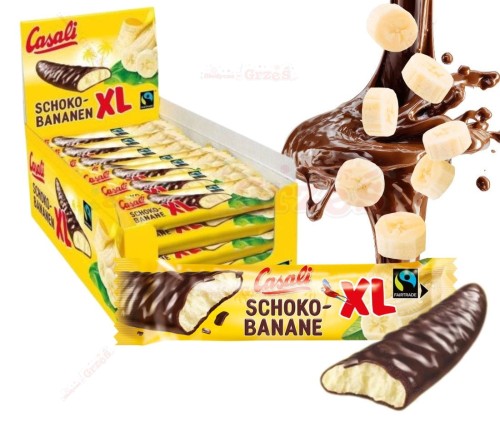 Pianka bananowa XL w czekoladzie 35*22g Casali Schoko Banane