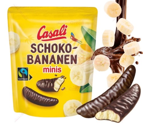Mini Pianki bananowe, banany w czekoladzie 110g Casali Schoko Banane