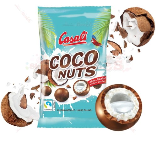 Draże Casali kokosowe z płynnym nadzieniem 100g Casali