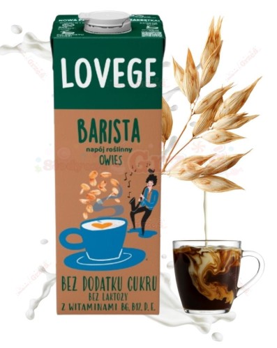 Lovege napój owsiany Barista bez cukru 1l Sante