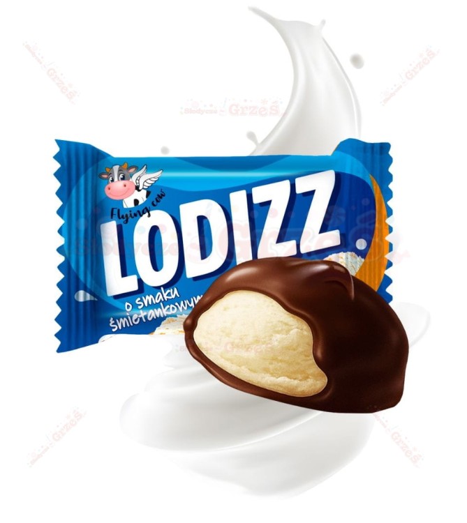 Cukierki piankowe Lodizz śmietankowe 1kg Flying Cow