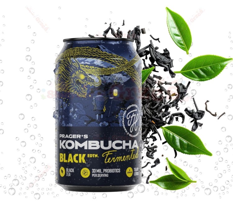 12x Kombucha Black 330ml Prager's | naturalny probiotyk