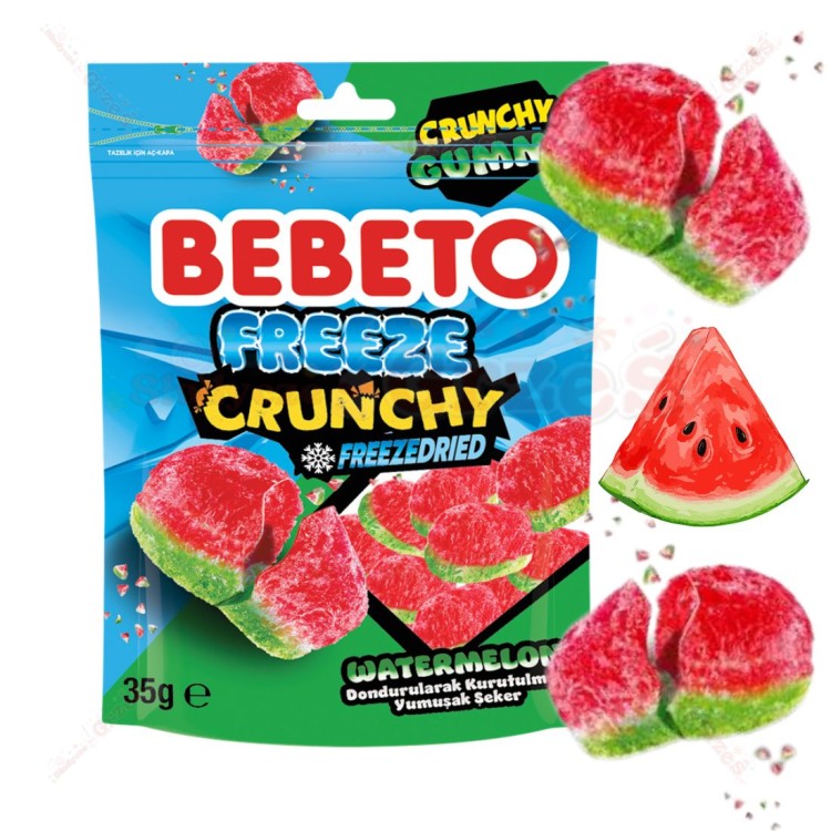 Liofilizowane żelki arbuzowe - Freeze Crunchy watermelon 35g Bebeto