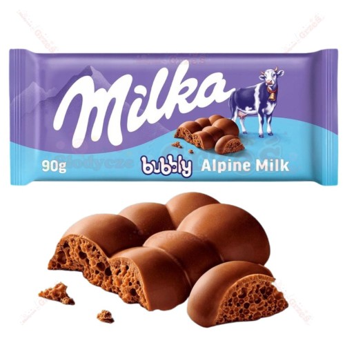 czekolada Milka BUBBLY milk - mleczna bąbelkowa 90g Mondelez