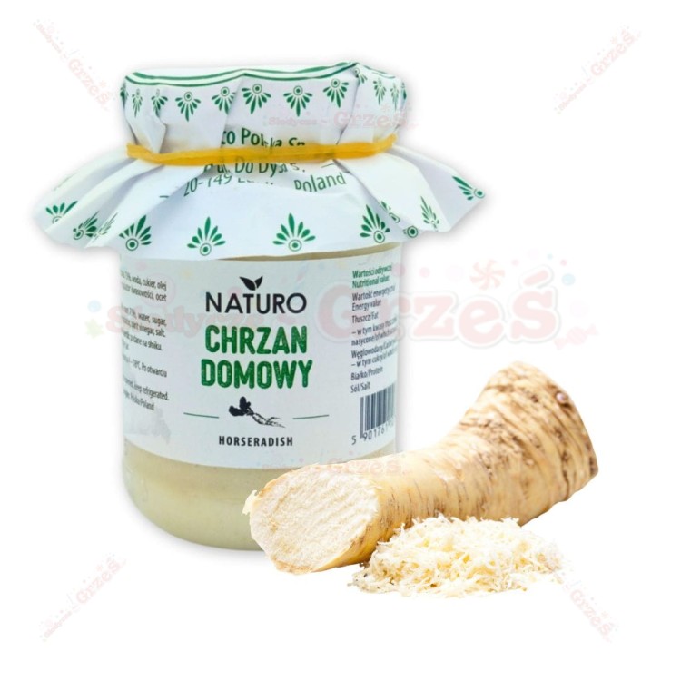 Chrzan domowy 73% bez konserwantów 180g Naturo