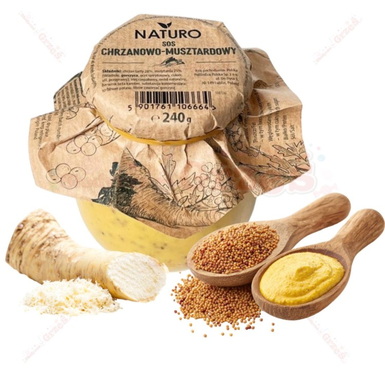 Sos chrzanowo - musztardowy 240g Naturo