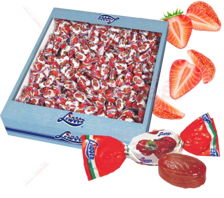 Karmelki nadziewane truskawkowe 2kg Gran-Pik Liwocz