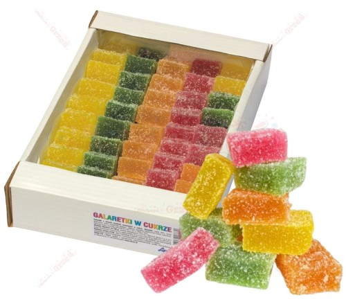Galaretki owocowe w cukrze - kosteczki  1,5kg Gran-Pik Liwocz