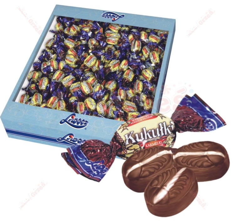 Kukułki nadziewane z alkoholem - karmelki kakaowe 2kg Liwocz