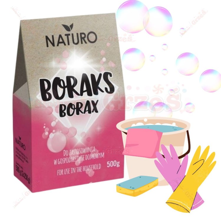 Boraks - naturalny środek czyszczący, uniwersalny 500g Naturo