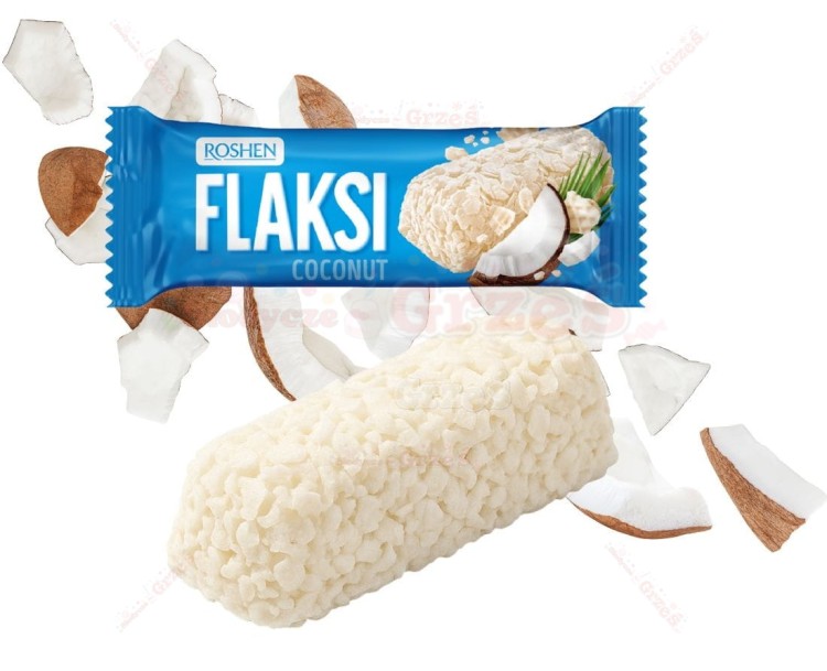 Flaksi - chrupiące cukierki kokosowe z waflami 500g Roshen