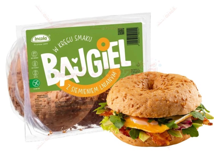 bezglutenowe BAJGLE z siemieniem lnianym 2*95g Incola