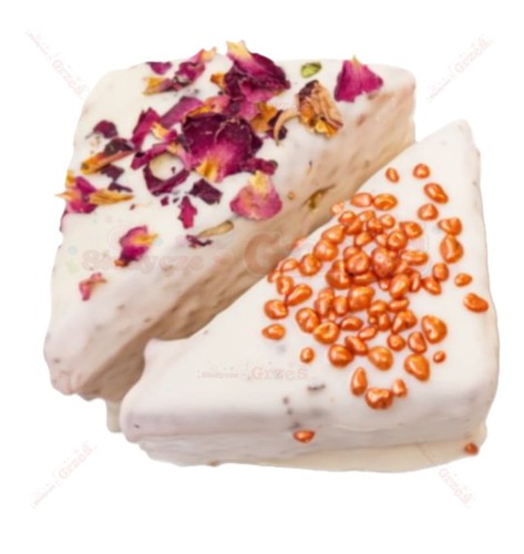 Ciastka tortowe Premium ALPEJKI różane - biała polewa i kwiaty 1,8kg Cukiernia MAX