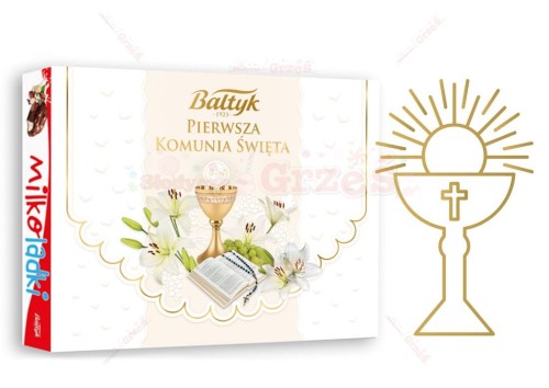 Bombonierka KOMUNIA Święta Milkoladki 110g Bałtyk