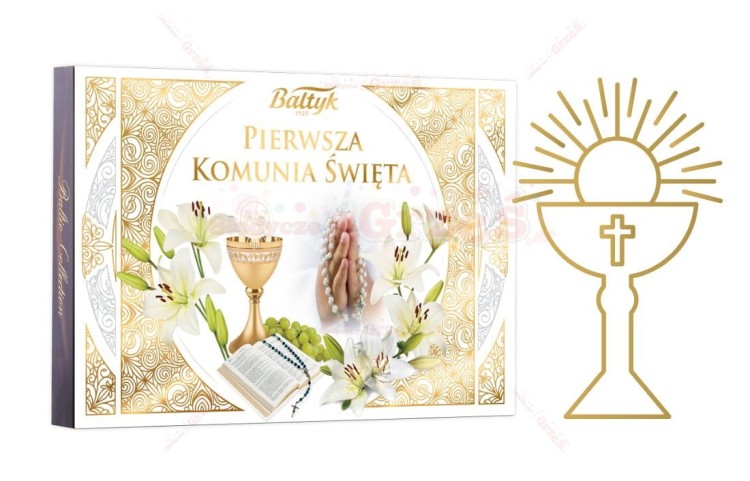 Bombonierka KOMUNIA Święta Baltic Collection 122g Bałtyk