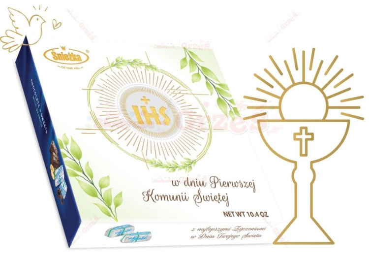 Bombonierka na Komunię - Michałki z Hanki 295g Śnieżka