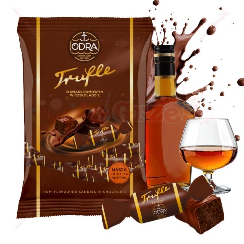 cukierki TRUFLE o smaku rumowym w czekoladzie 1kg Odra