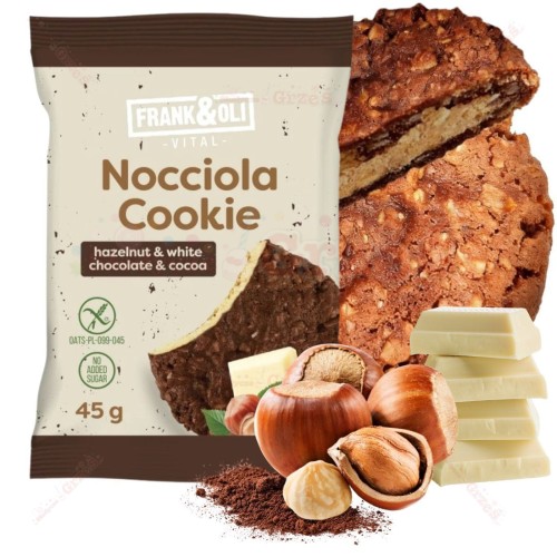 Ciastko NOCCIOLA orzechy laskowe i biała czekolada 45g Frank&Oli