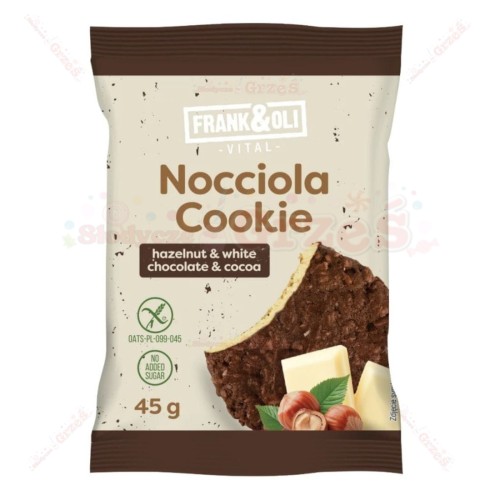 Ciastko NOCCIOLA orzechy laskowe i biała czekolada 45g Frank&Oli