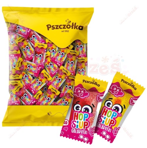 Galaretki nadziewane HOP SIUP Spring cytryna-wiśnia z wit.C 1kg Pszczółka BEZGLUTENOWE