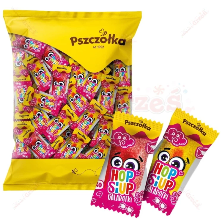 Galaretki nadziewane HOP SIUP Spring cytryna-wiśnia z wit.C 1kg Pszczółka BEZGLUTENOWE