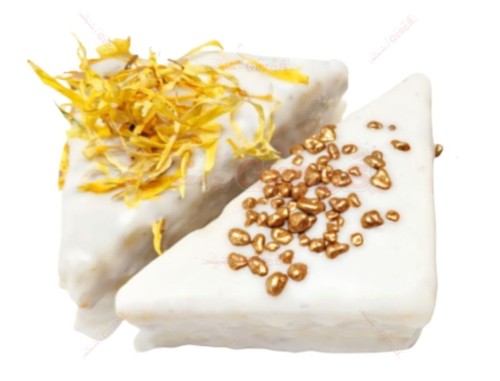 Ciastka biszkoptowe Premium PIRENEJKI pomarańczowe - biała polewa i kwiaty 1,8kg Cukiernia MAX