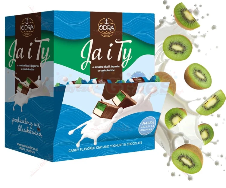 Cukierki Ja i Ty o smaku kiwi i jogurtu w czekoladzie 3kg Odra