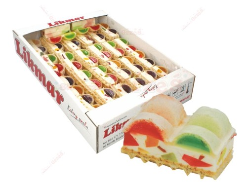 Wafle z pianką i kolorową galaretką owocową ANETKI 500g Likmar