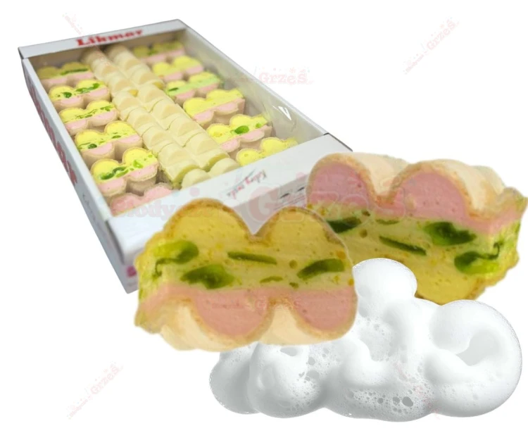 Wafle z pianką owocową i galaretką PASTELOWA CHMURKA 500g Likmar