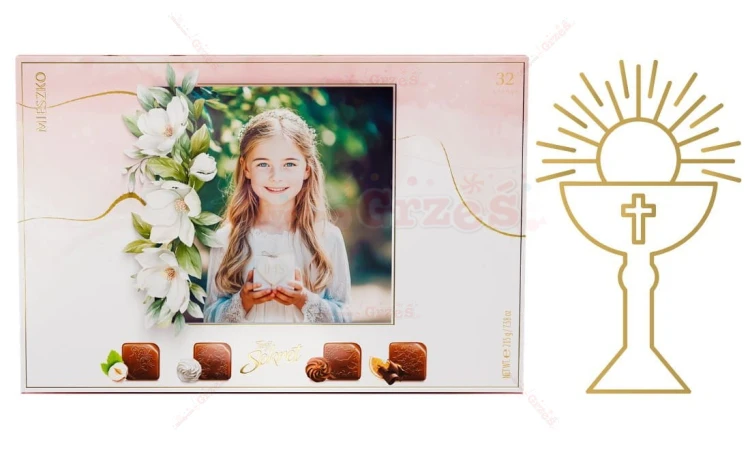 Bombonierka KOMUNIA Święta dla DZIEWCZYNKI Twój Sekret 215g Mieszko